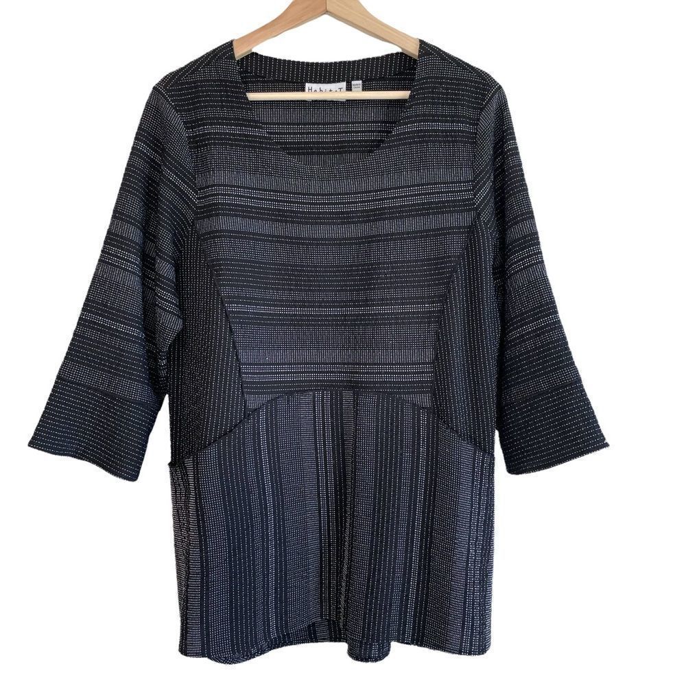 Habitat Stripe Pocket Black  Top